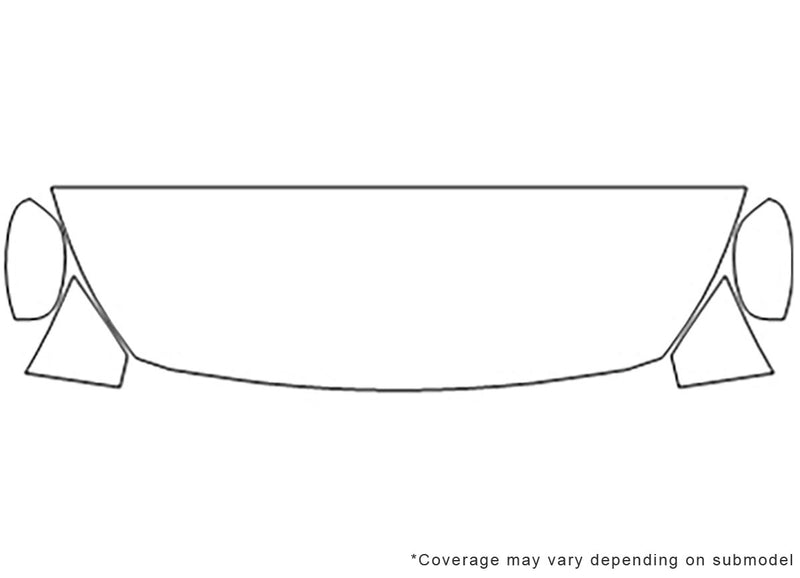 accent Avery Dennison Clear Bra Hood Precut PPF Diagram
