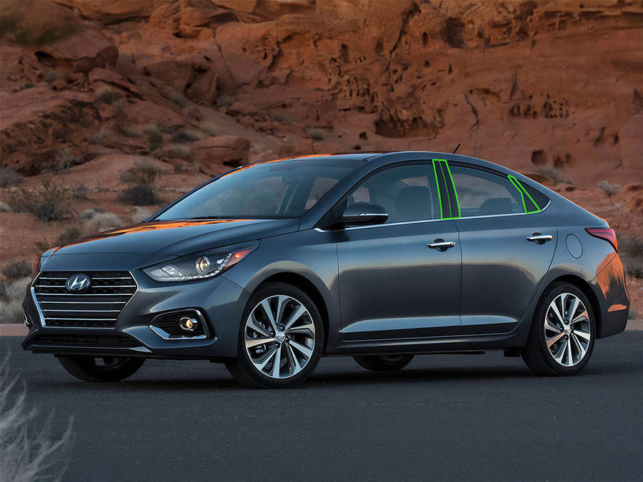 hyundai accent 2018-2023 (hatchback) Pillar Post Trim Installation Location