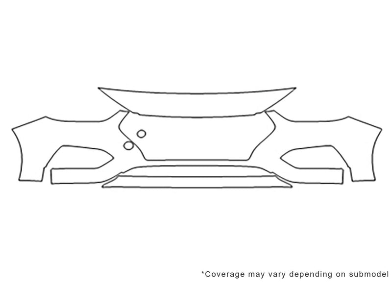 accent 3M Clear Bra Bumper Precut PPF Diagram