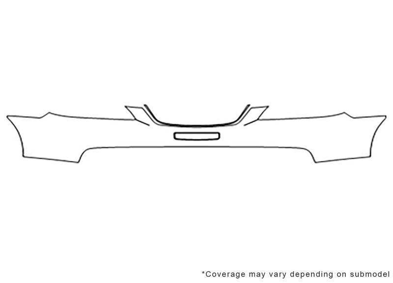 azera Avery Dennison Clear Bra Bumper Precut PPF Diagram