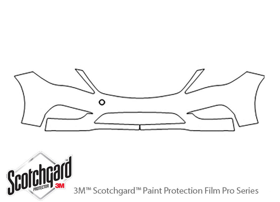 azera 3M Clear Bra Bumper Precut PPF Diagram