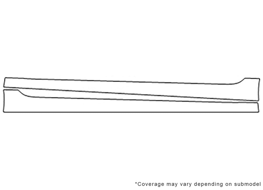 azera 3M Clear Bra Door Cup Precut PPF Diagram