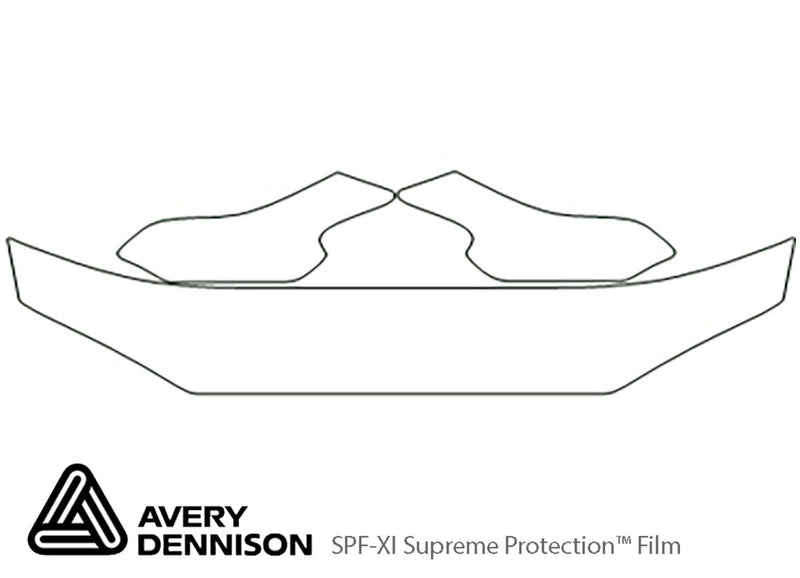 elantra Avery Dennison Clear Bra Hood Precut PPF Diagram