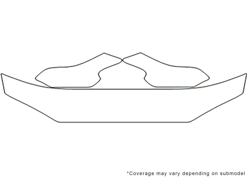 elantra 3M Clear Bra Hood Precut PPF Diagram