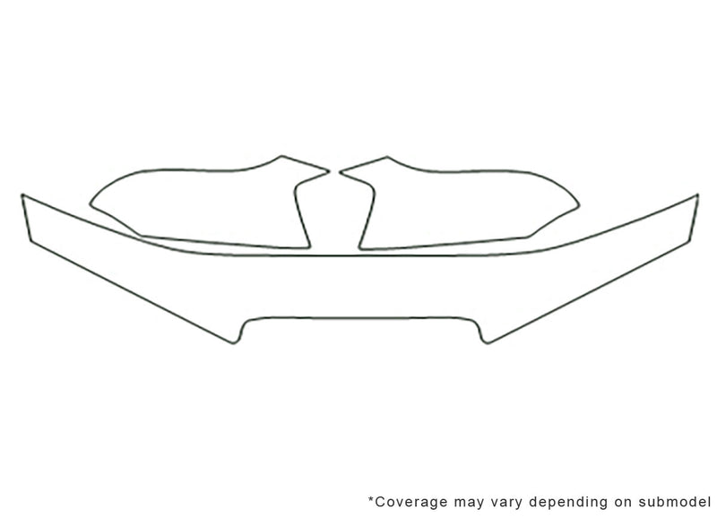 elantra Avery Dennison Clear Bra Hood Precut PPF Diagram