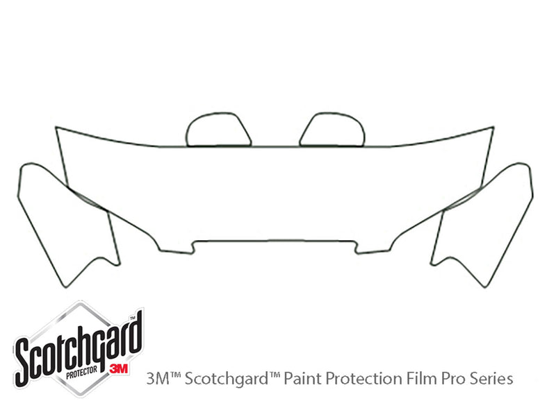 elantra 3M Clear Bra Hood Precut PPF Diagram