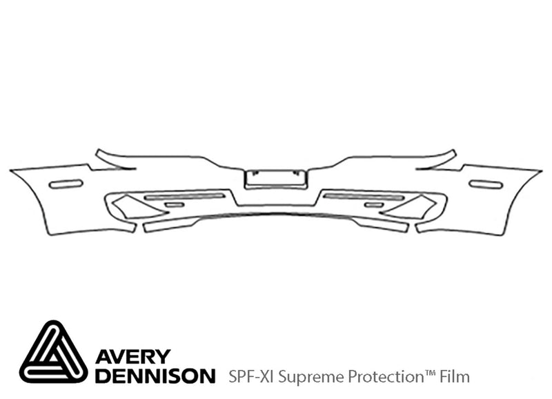 elantra Avery Dennison Clear Bra Bumper Precut PPF Diagram
