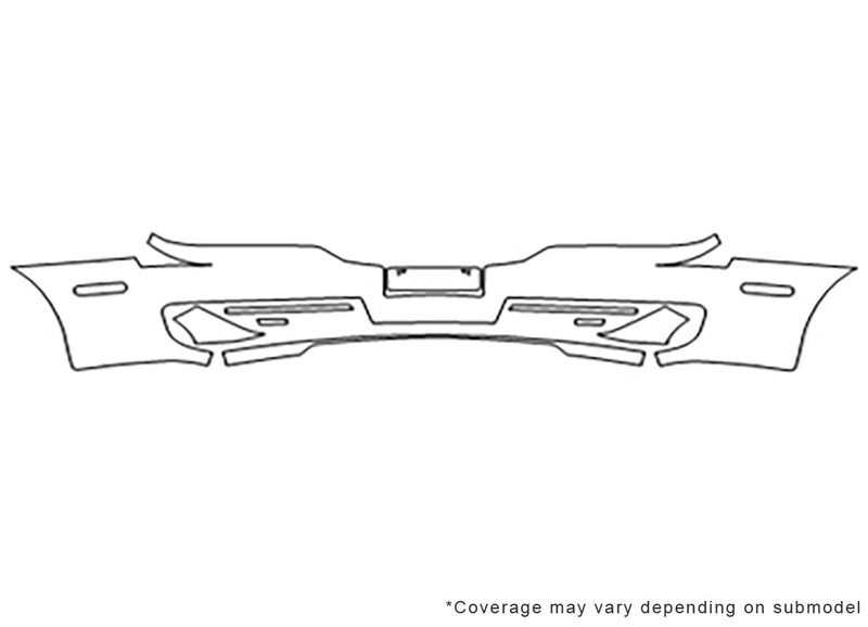 elantra 3M Clear Bra Bumper Precut PPF Diagram