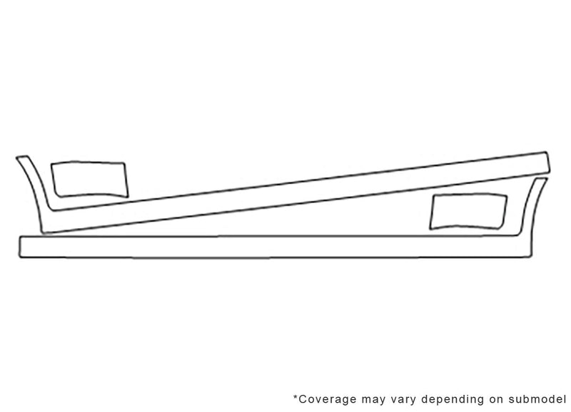 elantra 3M Clear Bra Door Cup Precut PPF Diagram