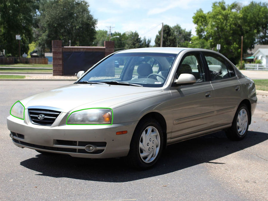 hyundai elantra 2004-2006 Headlight Protection Installation Location