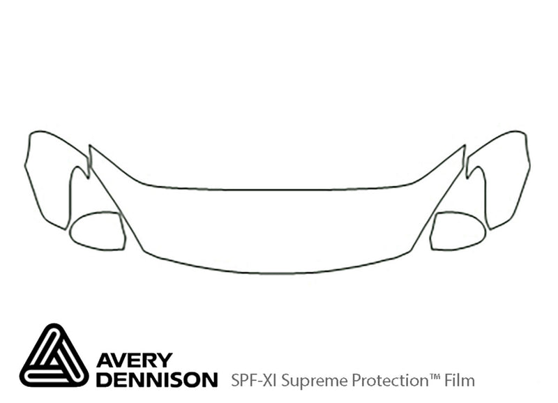 elantra Avery Dennison Clear Bra Hood Precut PPF Diagram