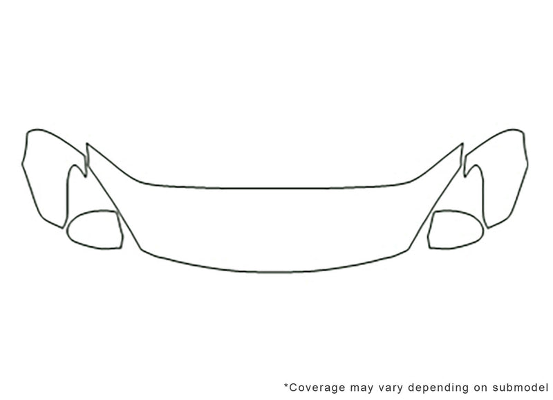 elantra Avery Dennison Clear Bra Hood Precut PPF Diagram