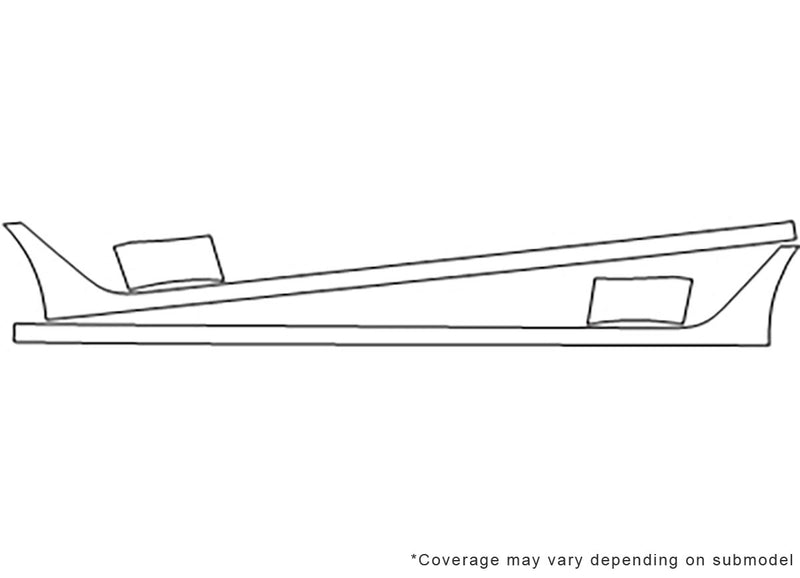 elantra 3M Clear Bra Door Cup Precut PPF Diagram