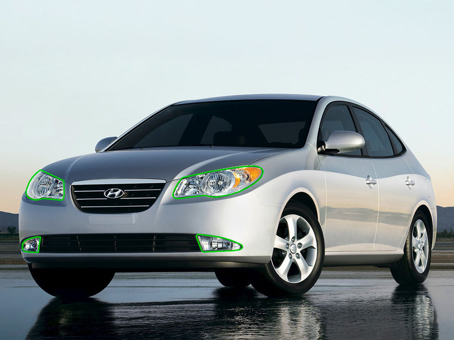 hyundai elantra 2007-2010 (sedan) Headlight Protection Installation Location