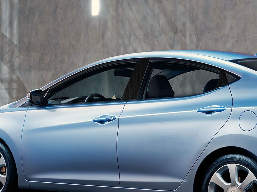 hyundai elantra 2009-2012 (touring) Brushed Aluminum Black Pillar Cover Diagram