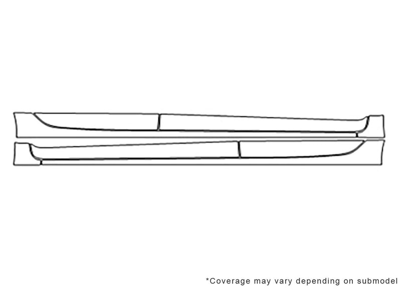 elantra Avery Dennison Clear Bra Door Splash Precut PPF Diagram