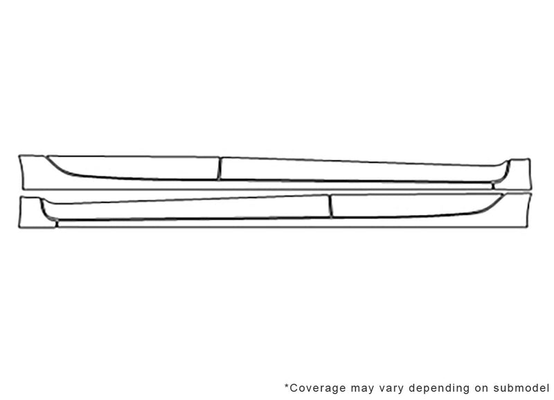 elantra 3M Clear Bra Door Cup Precut PPF Diagram