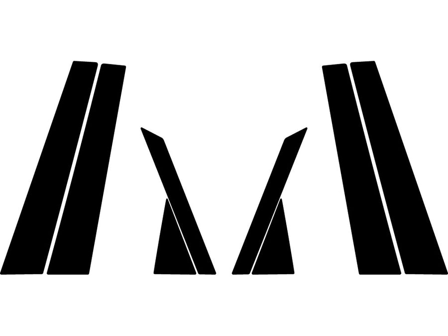 hyundai elantra 2013-2020 (gt) Carbon Fiber Pillar Trim Diagram