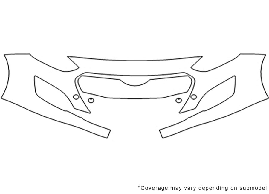 elantra Avery Dennison Clear Bra Bumper Precut PPF Diagram