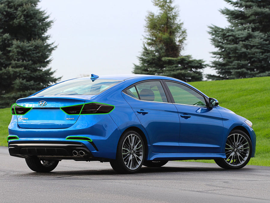 elantra (gt) Tail Light Tint Installation Points