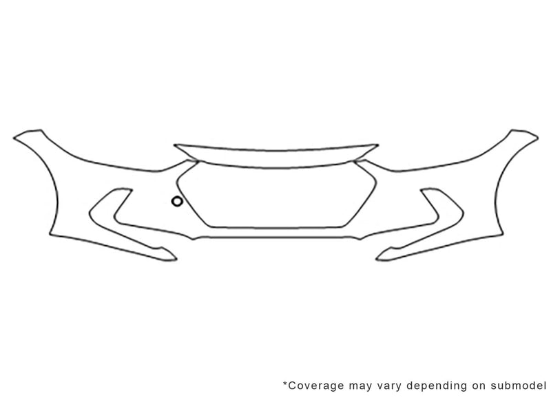 elantra Avery Dennison Clear Bra Bumper Precut PPF Diagram