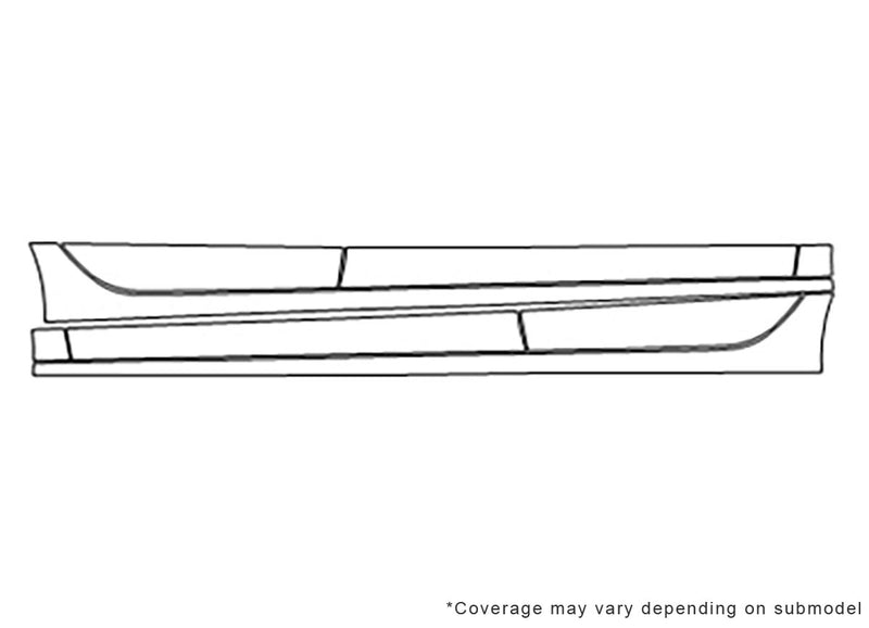 elantra Avery Dennison Clear Bra Door Splash Precut PPF Diagram