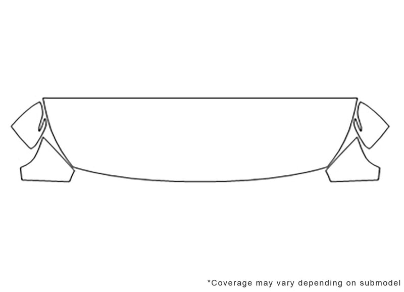 elantra 3M Clear Bra Hood Precut PPF Diagram