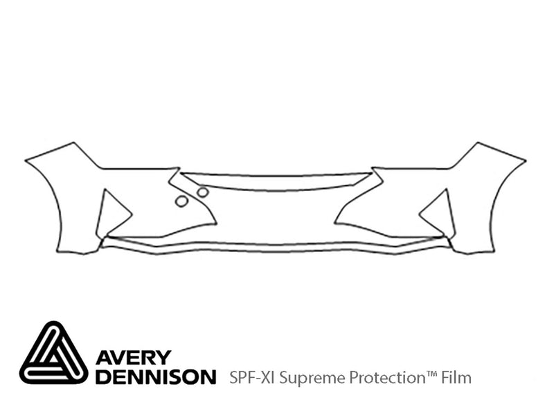 elantra Avery Dennison Clear Bra Bumper Precut PPF Diagram