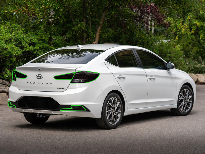 elantra (sedan) Tail Light Tint Installation Points