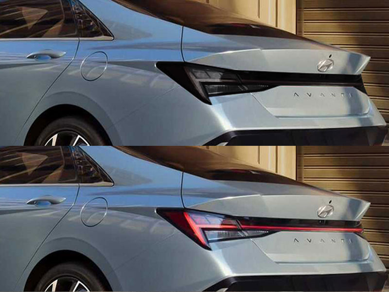 elentra (sedan) Before and After Smoked Taillights