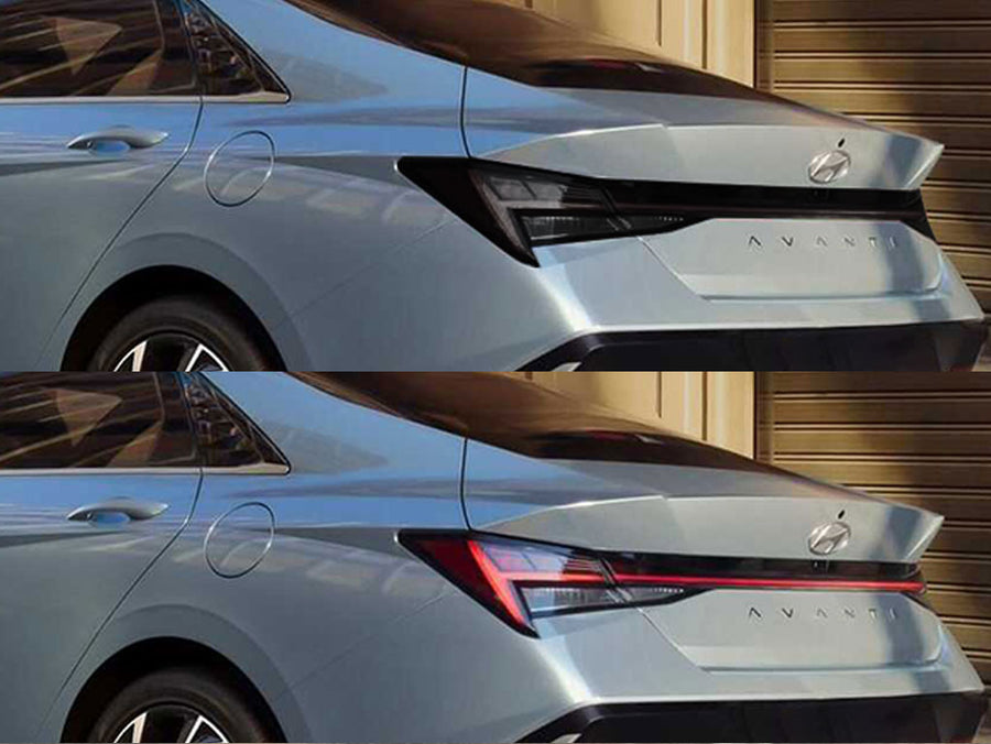 elentra (sedan) Before and After Smoked Taillights