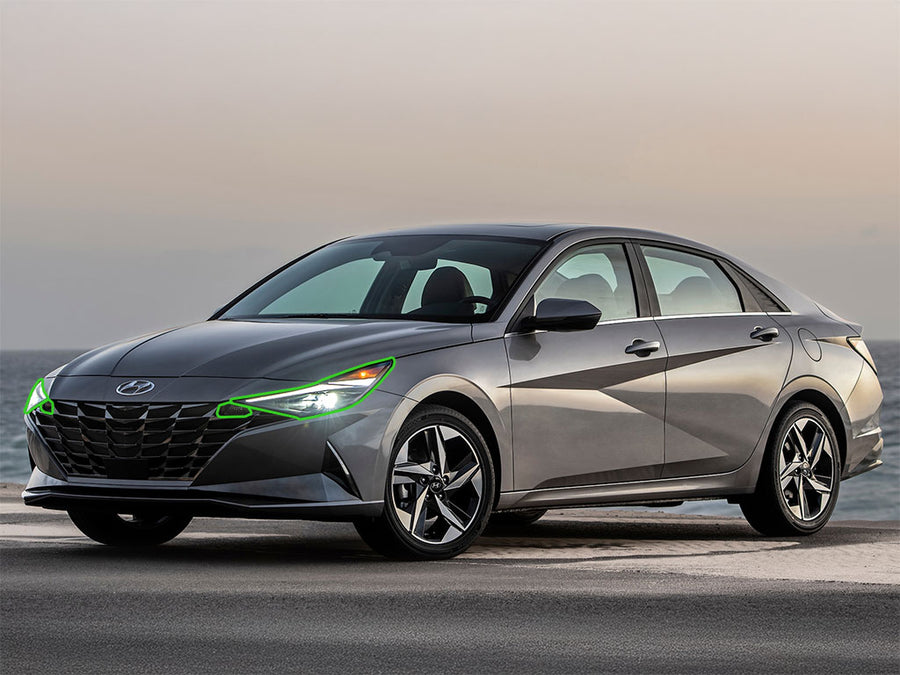 hyundai elantra 2021-2023 Headlight Protection Installation Location