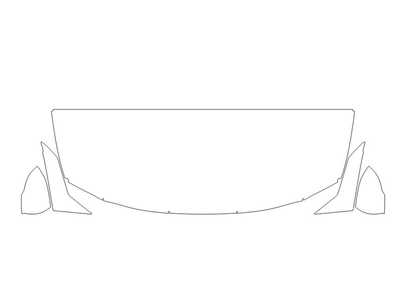 elantra Avery Dennison Clear Bra Hood Precut PPF Diagram