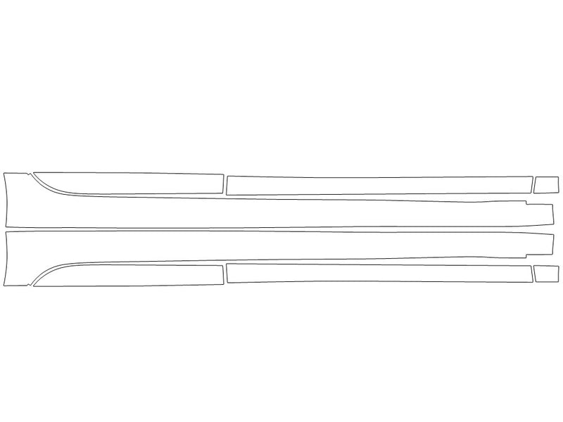elantra Avery Dennison Clear Bra Door Cup Precut PPF Diagram