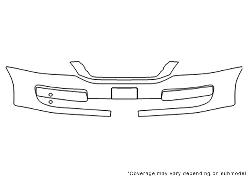 entourage Avery Dennison Clear Bra Bumper Precut PPF Diagram