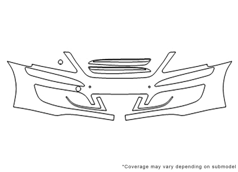 equus Avery Dennison Clear Bra Bumper Precut PPF Diagram