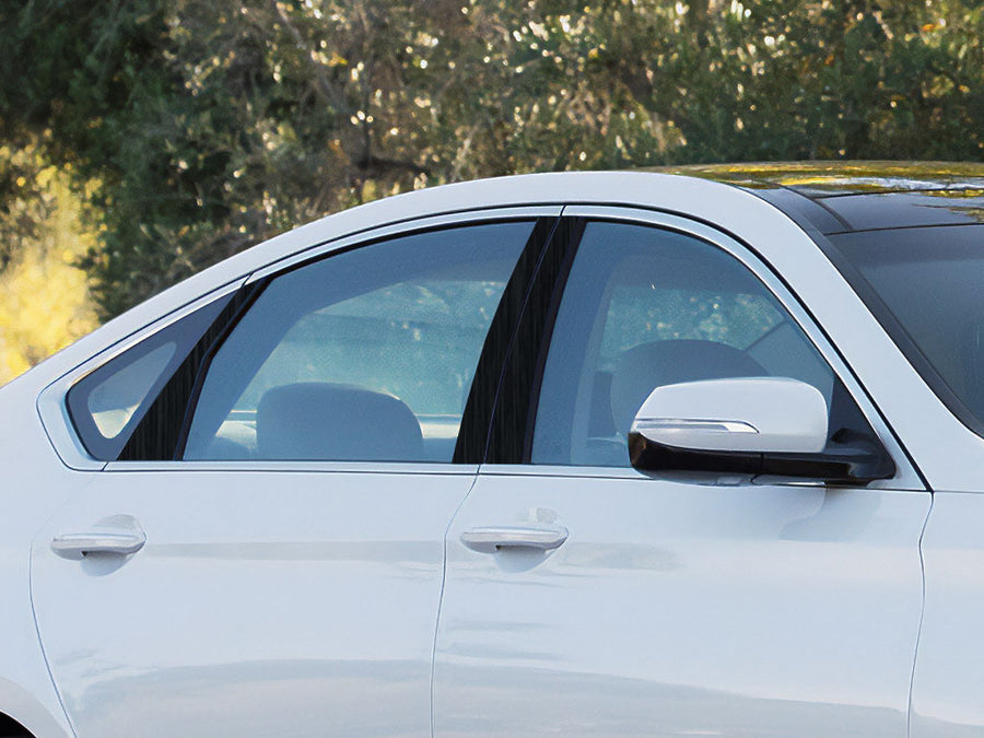 hyundai genesis 2009-2014 Brushed Aluminum Black Pillar Cover Diagram