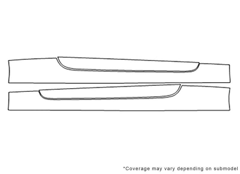 hyundai 3M Clear Bra Door Cup Precut PPF Diagram