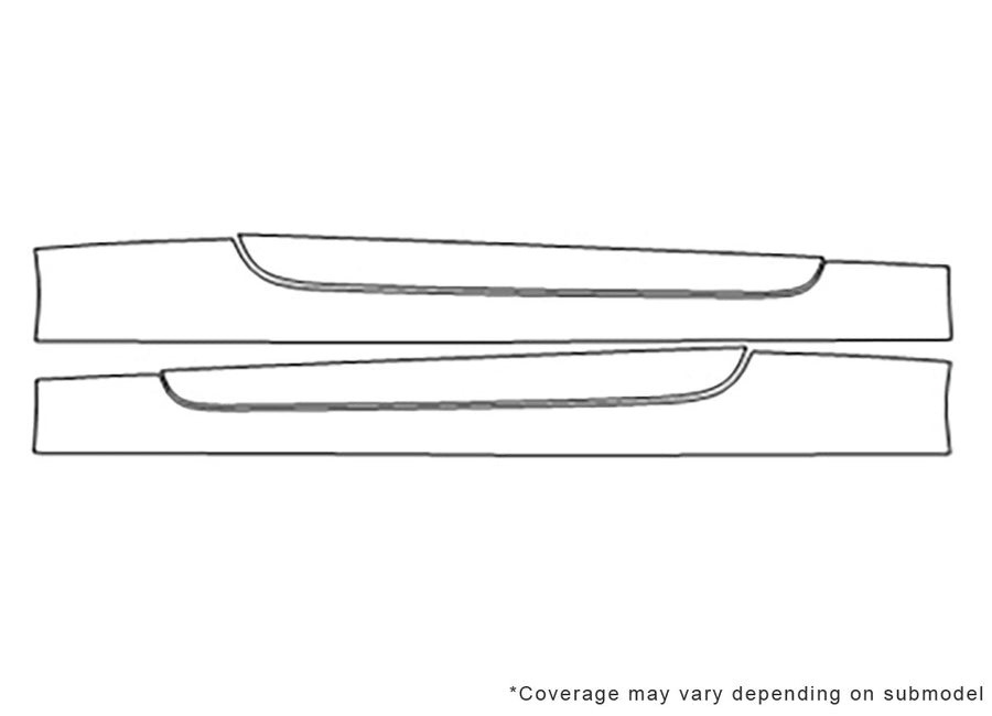 hyundai Avery Dennison Clear Bra Door Cup Precut PPF Diagram