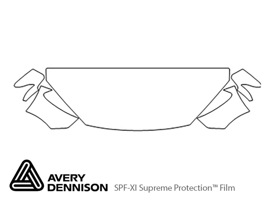 hyundai Avery Dennison Clear Bra Hood Precut PPF Diagram