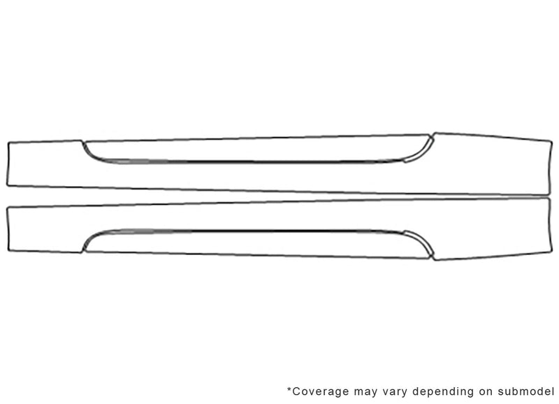 hyundai Avery Dennison Clear Bra Door Cup Precut PPF Diagram