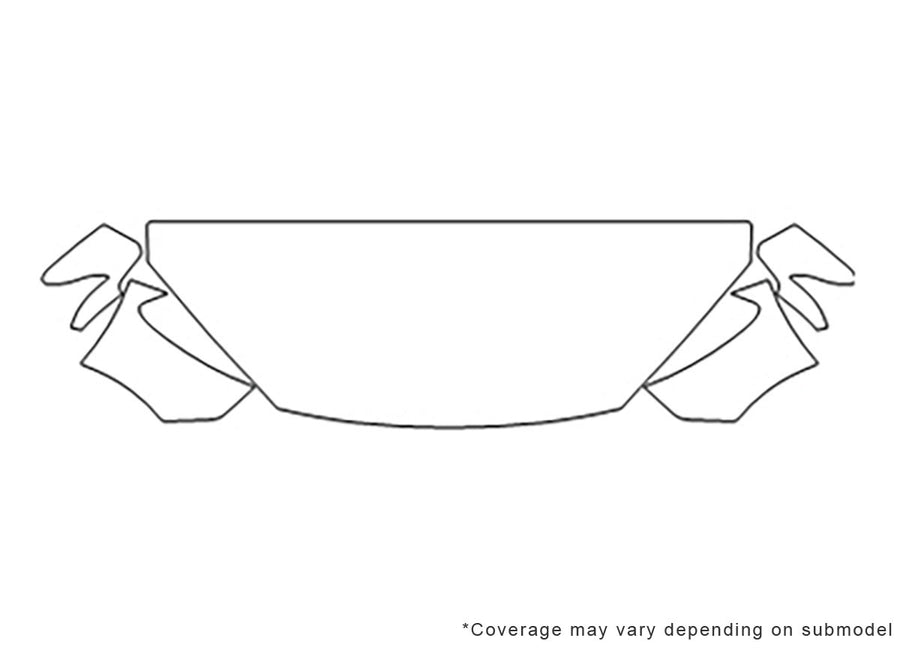 hyundai 3M Clear Bra Hood Precut PPF Diagram