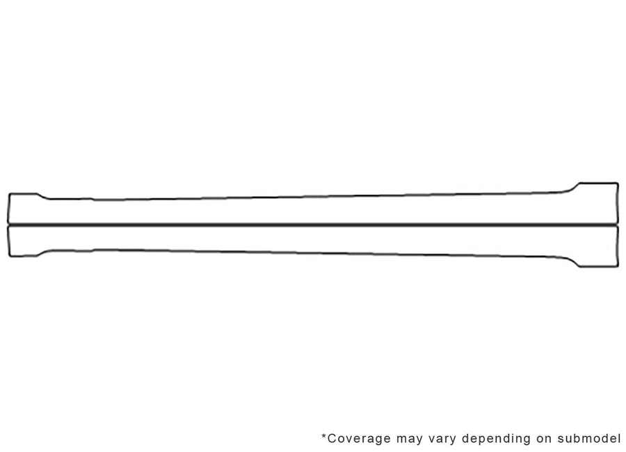 hyundai 3M Clear Bra Door Cup Precut PPF Diagram