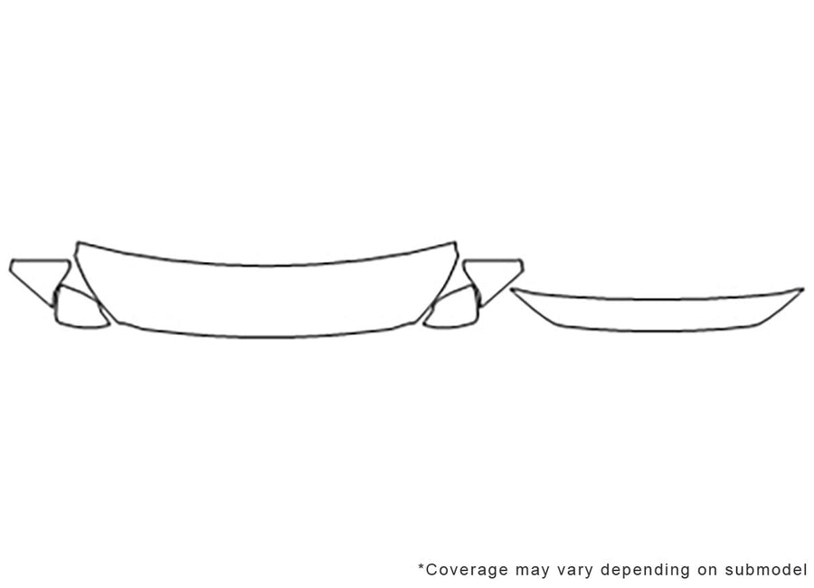 ioniq 3M Clear Bra Hood Precut PPF Diagram