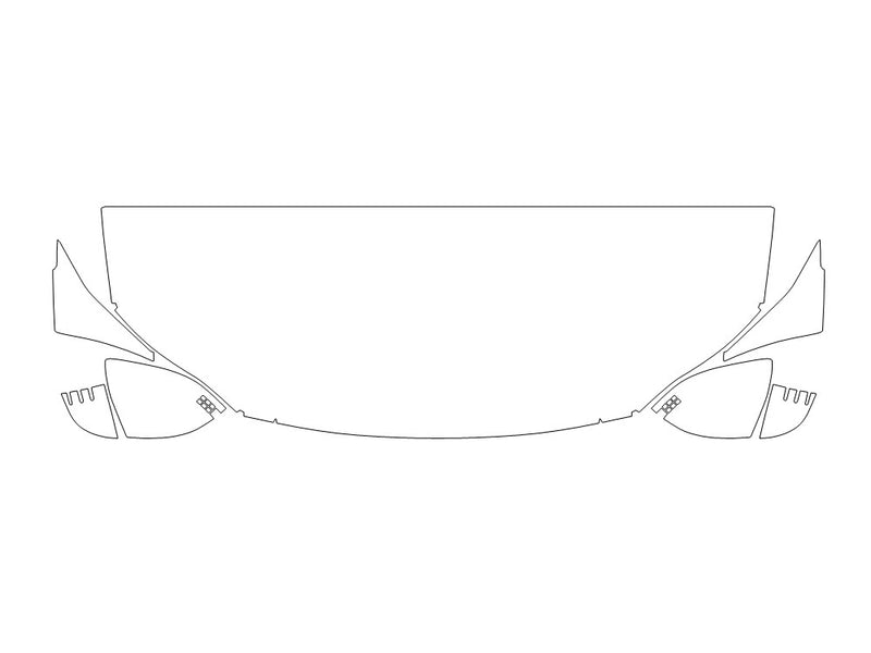 ioniq 3M Clear Bra Hood Precut PPF Diagram