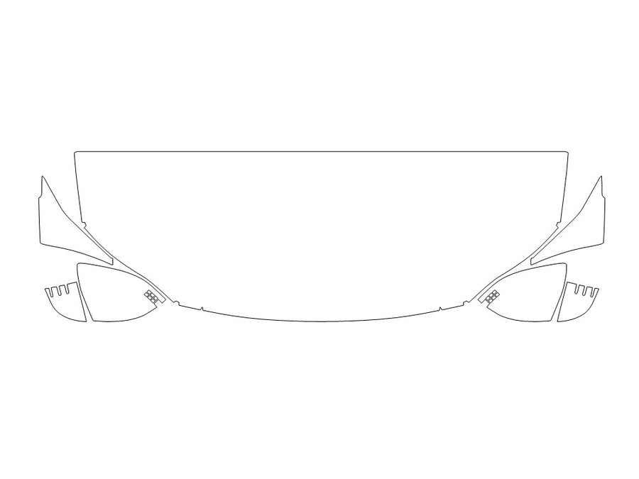 ioniq 3M Clear Bra Hood Precut PPF Diagram