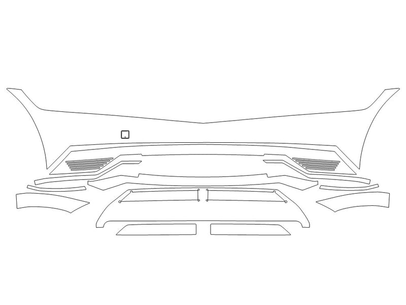 ioniq 5 3M Clear Bra Bumper Precut PPF Diagram