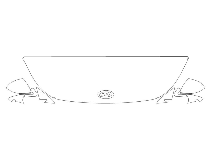 ioniq 5 Avery Dennison Clear Bra Hood Precut PPF Diagram