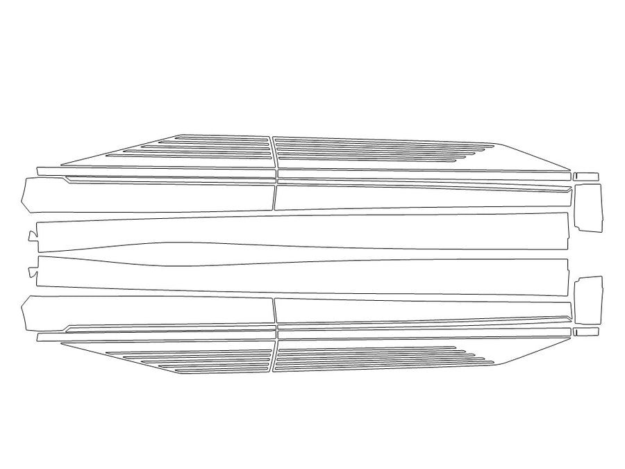 ioniq 5 3M Clear Bra Door Cup Precut PPF Diagram