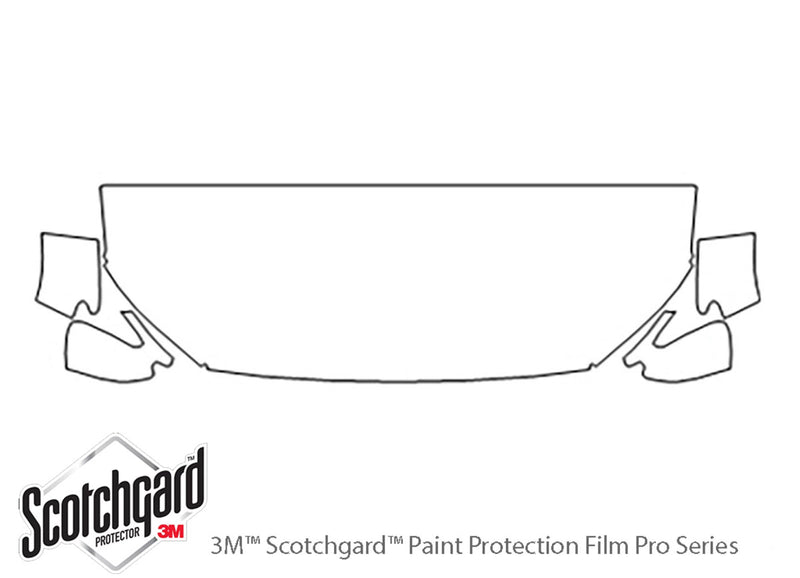 kona 3M Clear Bra Hood Precut PPF Diagram